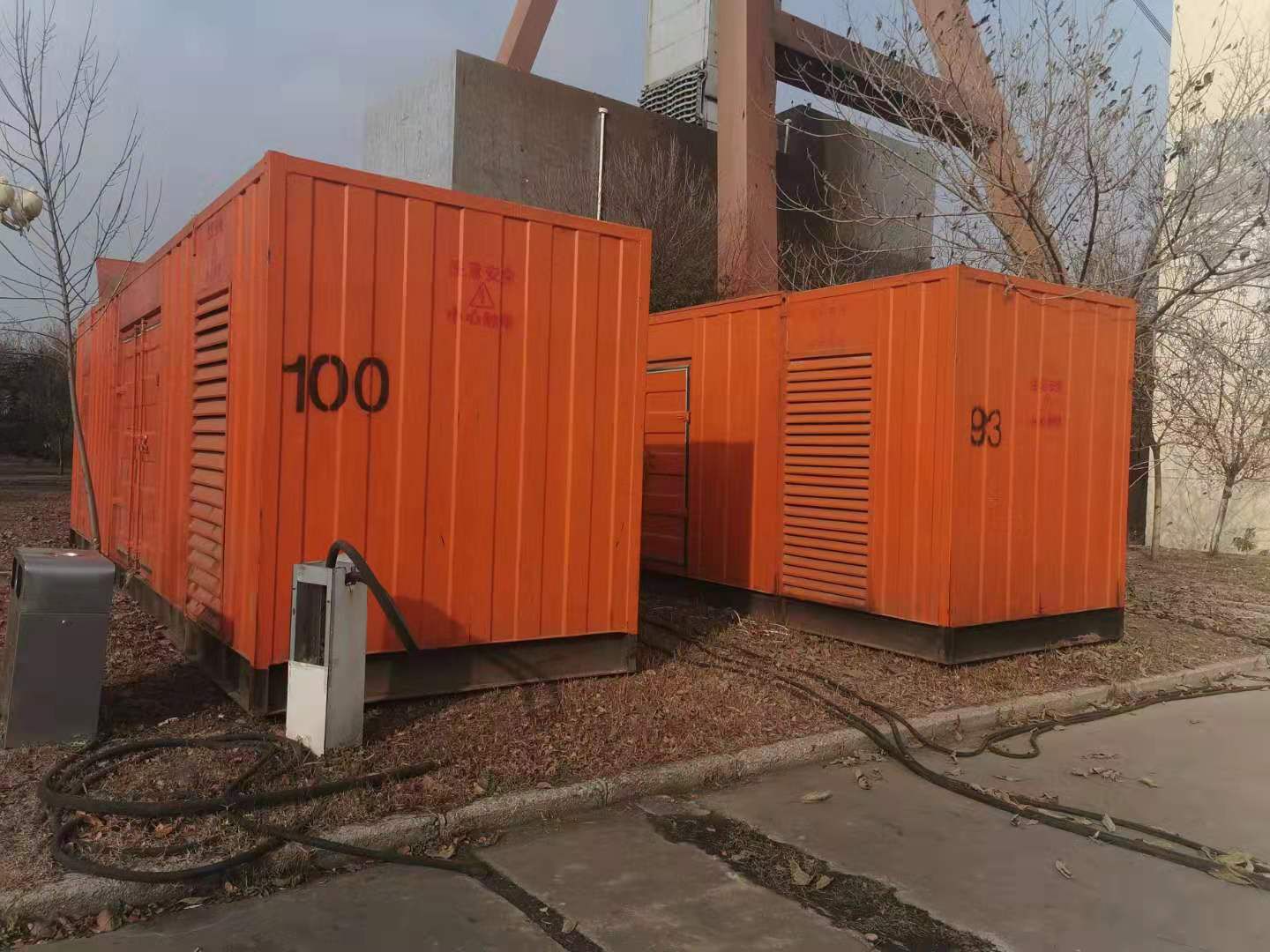 100KW發電機組施工現場